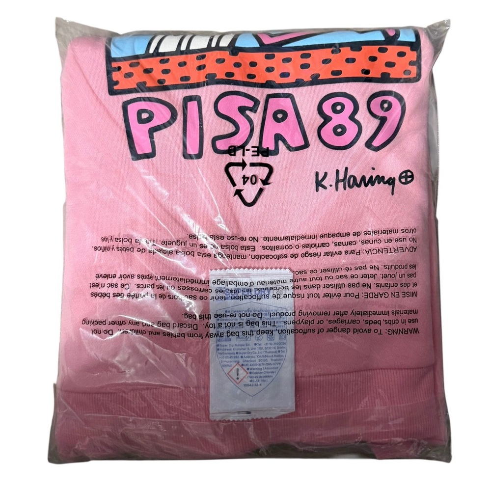 NWT/Keith Haring/PISA 89/ Women's Crewneck Sweatshirt/Pink/Size: L - Picture 5 of 6